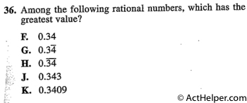 36. Among the following rational numbers, which has the greatest value?