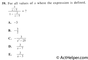 59. For all values of x where the expression is defined,