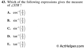 43. Which of the following expressions gives the measure of STR ?