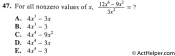 47. For all nonzero values of x,