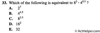 33. Which of the following is equivalent to 82 – 40.5 ?