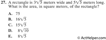 27. A rectangle is 31/-5- meters wide and 51/-S meters long.