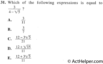 31. Which of the following expressions is equal to 3 9