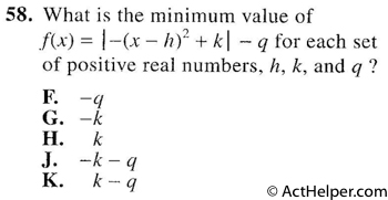 58. What is the minimum value of