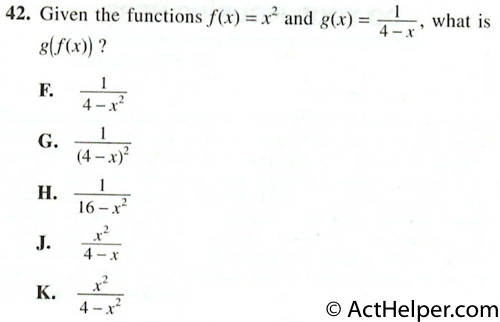 42. Given the functions f(x) = X2anc.