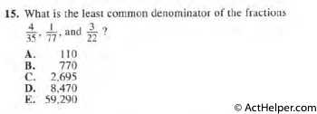 ACT C03 Math Answer Explanations - ACT Helper