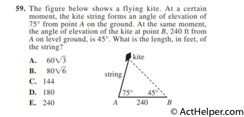 ACT 2021 April(Z04) Math Question 59 Explanation - ACT Helper